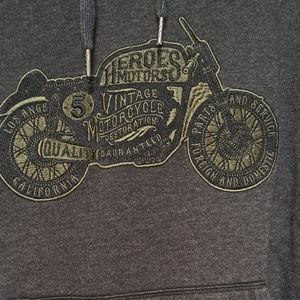 Heroes Motors motorcycle hoodie sweatshirt size xl